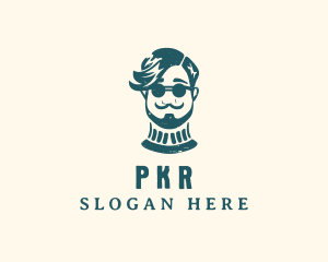 Hipster Sunglasses Man logo design