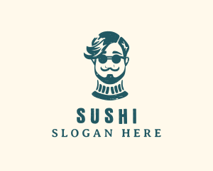 Hipster Sunglasses Man logo design