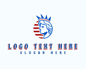 Liberty Statue - Liberty Patriotic Statue logo design