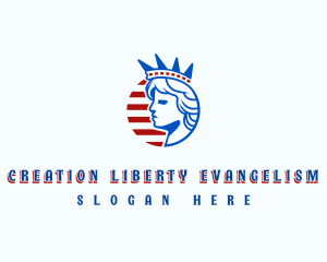 Liberty Patriotic Statue logo design