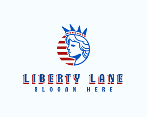 Liberty Patriotic Statue logo design