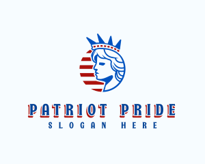 Liberty Patriotic Statue logo design