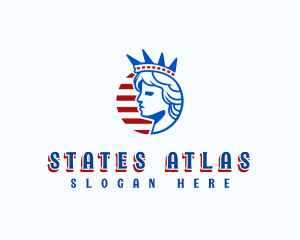 Liberty Patriotic Statue logo design