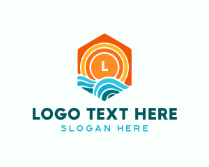 Lagoon - Water Wave Beach logo design
