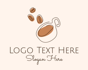 Caffeine - Artisanal Coffee Bean Cafe logo design