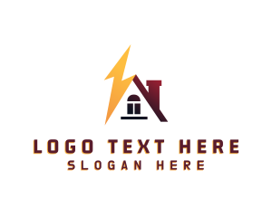 Electrician - Lightning Bolt Electricity logo design