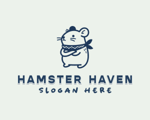 Hamster Rat Bandana logo design