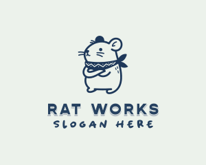 Hamster Rat Bandana logo design