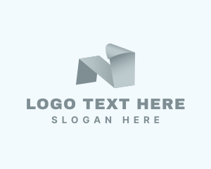 Fold - Origami Fold Agency Letter N logo design