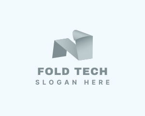 Fold - Origami Fold Agency Letter N logo design