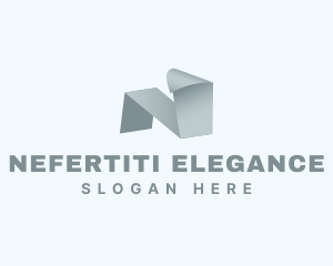 Origami Fold Agency Letter N logo design