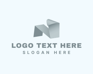 Startup - Origami Fold Agency Letter N logo design