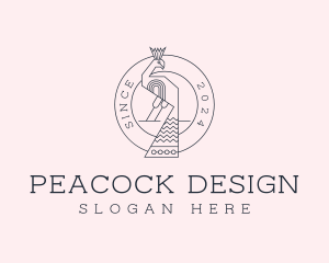 Peacock - Peacock Bird Aviary logo design