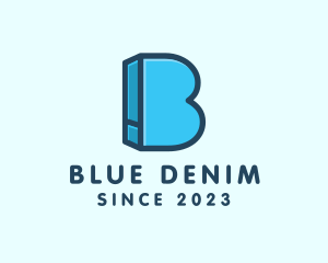 Blue Book Letter B logo design