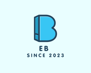 Bookstore - Blue Book Letter B logo design