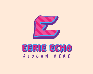 Pop Graffiti Letter E logo design