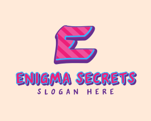 Pop Graffiti Letter E logo design