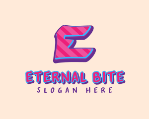 Pop Graffiti Letter E logo design