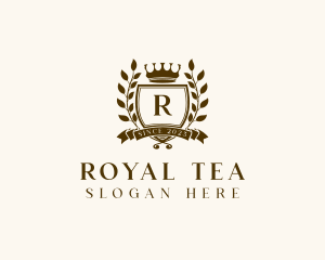 Royal Crown Shield Wreath  logo design