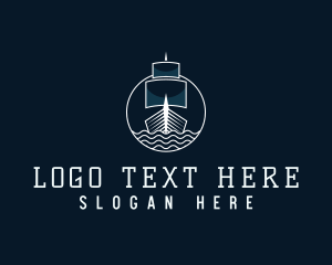 Wave - Sailing Battleship Voyage logo design