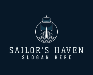 Sailing Battleship Voyage logo design