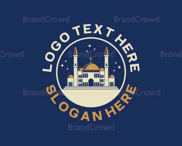 Islam Mosque Building Logo