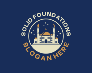Niqab - Islam Mosque Building logo design