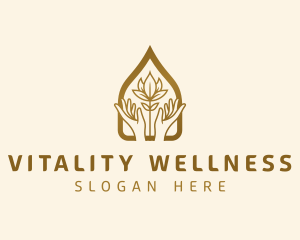 Wellness Lotus Flower logo design