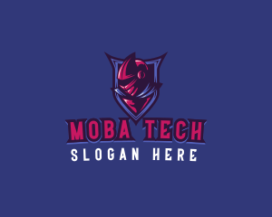 Moba - Knight Shield Helmet logo design