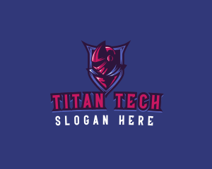 Titan - Knight Shield Helmet logo design