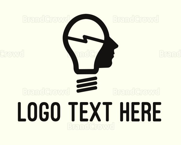 Idea Bulb Head Logo