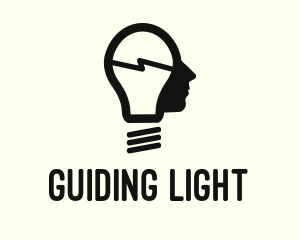 Idea Bulb Head logo design