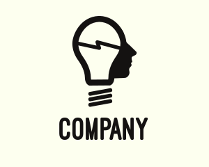 Education - Idea Bulb Head logo design