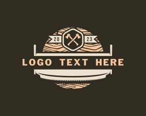 Joinery - Lumber Wood Cutter Saw logo design