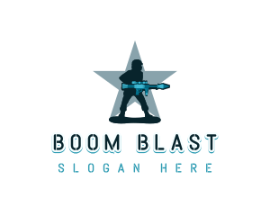 Rocket Launcher Soldier logo design