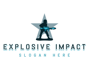 Rocket Launcher Soldier logo design