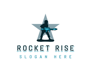 Rocket Launcher Soldier logo design