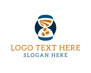 Saving - Hourglass Time Money Coin logo design