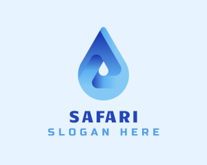 Water Drop - Blue Water Droplet logo design