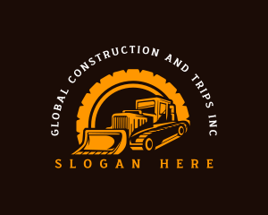 Demolition - Bulldozer Industrial Machinery logo design