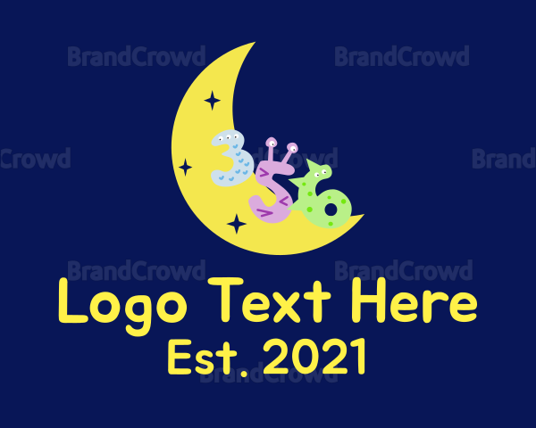 Fun Moon Numbers Business Logo