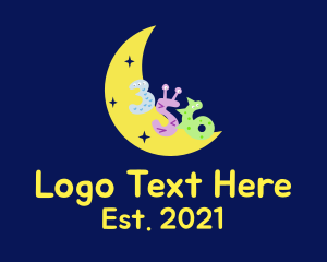 Learning Center - Fun Moon Numbers Business logo design