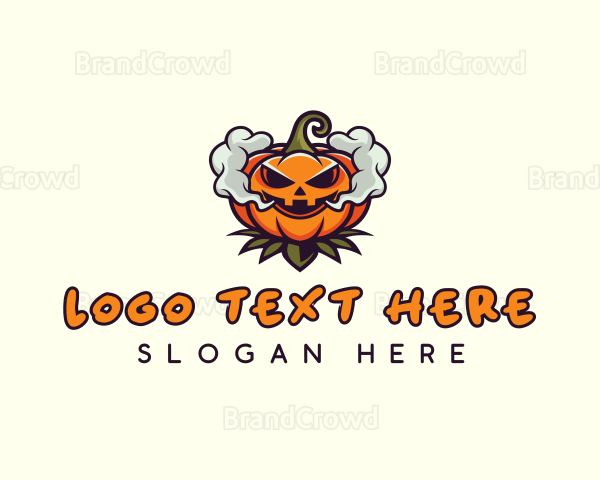 Pumpkin Smoking Vaping Logo