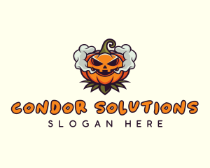 Pumpkin Smoking Vaping Logo