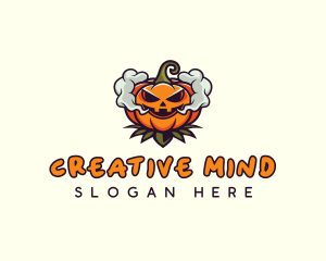 Pumpkin Smoking Vaping Logo