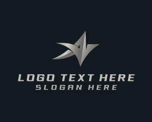 Event Planner - Star Arrow Agency Letter A logo design