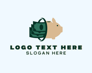 Online Banking - Piggy Cash Savings logo design