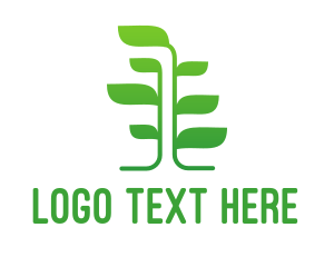 Living - Green Vine Tree logo design