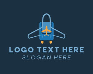 Tour - Airplane Luggage Bag logo design