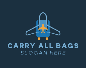 Bag - Airplane Luggage Bag logo design